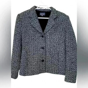 Vintage petite Essay tweed blazer, fully lined, fitted, beautifully tailored bl…